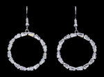 #17006 - Trapezoidal Hoop Earring - 2" Earrings - Hoop Rhinestone Jewelry Corporation