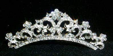 #12436 - Pave Frontal Comb Tiara Combs Rhinestone Jewelry Corporation