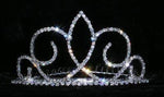 #14832 - Fleur de Swirl Frontal Comb Tiara Combs Rhinestone Jewelry Corporation