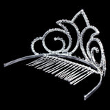 #14837 - Radiant Crown Frontal Comb (temporary sale) Tiara Combs Rhinestone Jewelry Corporation