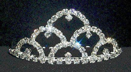 #9812 Crystal Frontal Comb Tiara Combs Rhinestone Jewelry Corporation
