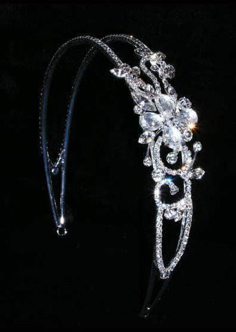 #15030 - Floral Trellis Headband Headbands Rhinestone Jewelry Corporation