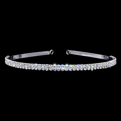 #15062 - 2 Row Headband Headbands Rhinestone Jewelry Corporation