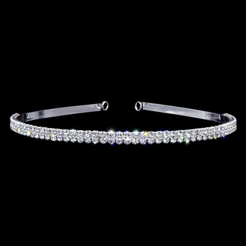 #15062 - 2 Row Headband Headbands Rhinestone Jewelry Corporation