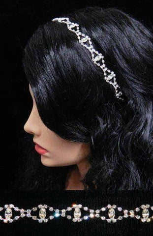 #15316 - Cat Eye Rhinestone Flexible Headband Headbands Rhinestone Jewelry Corporation