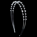 #16506 - Wire Dot Simplicity 2 Row Headband Headbands Rhinestone Jewelry Corporation