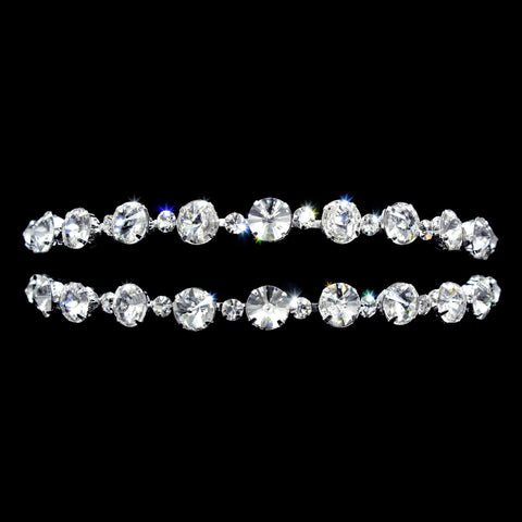 #16842 - Chunky 2 Row Headband Headbands Rhinestone Jewelry Corporation