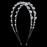 #16842 - Chunky 2 Row Headband Headbands Rhinestone Jewelry Corporation