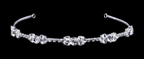 #16845 - Rhinestone Bow Headband Headbands Rhinestone Jewelry Corporation