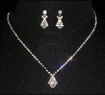 #14412 - Lover's Cross Neck and Ear Set Necklace Sets - Low price Rhinestone Jewelry Corporation