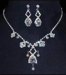 #14427 - Gated Pear Necklace Set (Limited Supply) Necklace Sets - Low price Rhinestone Jewelry Corporation