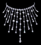 #16980 - Raindrop Choker Necklace Necklaces - Bibs Rhinestone Jewelry Corporation