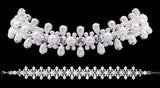 #16712 - Stretch Pearl Cluster Choker Necklaces - Collars Rhinestone Jewelry Corporation