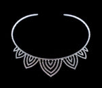 #16726 - Shadowing Igloo Rhinestone Coil Collar Necklace (Limited Supply)