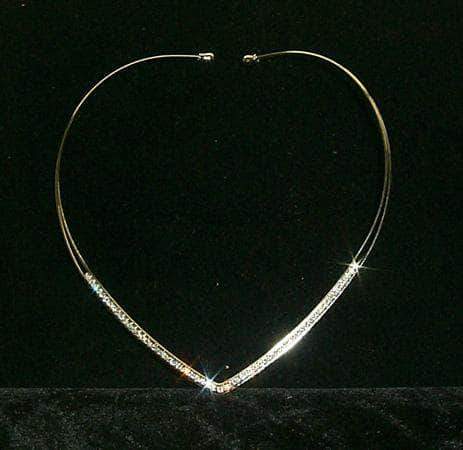 Flexible Rhinestone Collar Necklace #11390