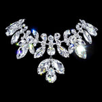 Necklaces - Midsize #16690 - Rhinestone Raindrop Collar Statement Necklace