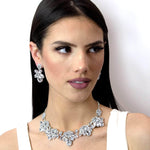 #16695 - Royal Statement Rhinestone Collar Necklace Necklaces - Midsize Rhinestone Jewelry Corporation