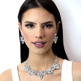 #16695 - Royal Statement Rhinestone Collar Necklace Necklaces - Midsize Rhinestone Jewelry Corporation