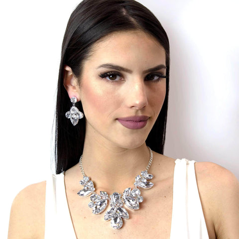 Necklaces - Midsize #16697 - Butterfly Rhinestone Collar Statement Necklace