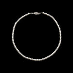 #9585-14 - 4mm Simulated White Pearl Necklace - 14"