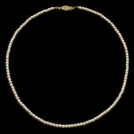 #9586-20 - 4mm Simulated Ivory Pearl Necklace - 20"
