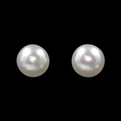 #9587E - 6mm Simulated White Pearl Earring - Post