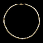 #9588-18 - 6mm Simulated Ivory Pearl Necklace - 18"