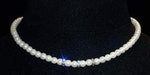 #9878 - 6mm Simulated White Pearl and Rhinestone Spacers Necklace - 16" (Limited Suuply)
