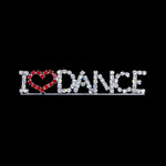 #15946 - I Love Dance Pin - Small Pins - Dance/Music Rhinestone Jewelry Corporation