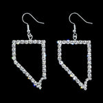 #17272 - Nevada State Border Earrings (Limited Supply)  Rhinestone Jewelry Corporation