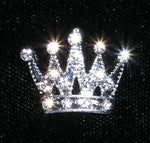 #14667 - Small Trimmed Crown Tack Pin Pins - Pageant & Crown Rhinestone Jewelry Corporation