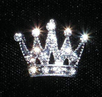 #14667 - Small Trimmed Crown Tack Pin Pins - Pageant & Crown Rhinestone Jewelry Corporation