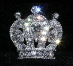 #14669 - Cluster Royal Crown Pin Pins - Pageant & Crown Rhinestone Jewelry Corporation