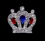 #14669RWB - Cluster Royal Crown Pin - Red White and Blue