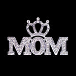 Pins - Pageant & Crown #16522 - Crowned Mom Pave Pin