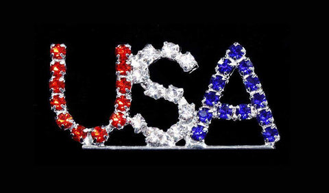 #16163 USA Pin Pins - Patrioitic & Support Rhinestone Jewelry Corporation