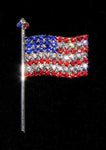 #7489 Lg - Large Rhinestone Flag Pin