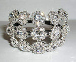 #15042 - Clustered Rosettes Elastic Ponytail Holder (Limited Supply) Pony Tail Holders Rhinestone Jewelry Corporation