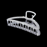 #17364 - Rhinestone Hair Claw - 3.75" Pony Tail Holders Rhinestone Jewelry Corporation