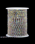 12SS (24pp) Rhinestone Chain - AB - Silver Plated (Limited Supply) Rhinestone Chain Rhinestone Jewelry Corporation