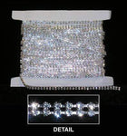16SS (31pp) - 2 Row Rhinestone Chain - Crystal/Silver (Limited Supply) Rhinestone Chain Rhinestone Jewelry Corporation