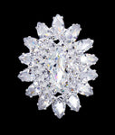 #17070 - Jewel Burst CZ Ring - Adjustable Rings Rhinestone Jewelry Corporation