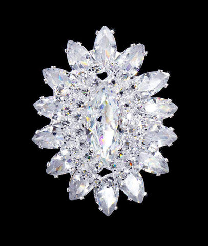 #17070 - Jewel Burst CZ Ring - Adjustable Rings Rhinestone Jewelry Corporation