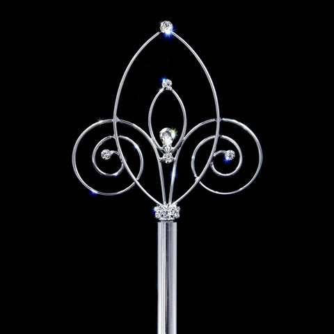 #15448 Fleured Wire Scepter Scepters Rhinestone Jewelry Corporation