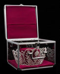 Tiara Bags & Cases Medium Tiara / Crown Case - Burgundy Interior with Strap #16669