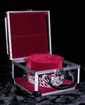 Tiara and Crown Case - Burgundy Interior with Strap #13691