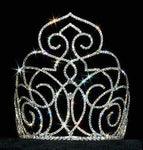 #12553 Middle Eastern Princess Crown - Medium Tiaras & Crowns over 6" Rhinestone Jewelry Corporation