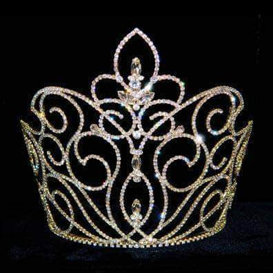 Tiaras & Crowns Over 6" Tall - gold - gold Tiaras & Crowns Over 6" Tall - gold - gold