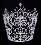 #16111xs - Maus Spray Crown - Crystal - 10" Tiaras & Crowns over 6" Rhinestone Jewelry Corporation