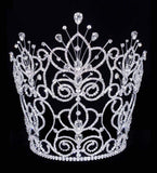 #16111xs - Maus Spray Crown - Crystal - 10" Tiaras & Crowns over 6" Rhinestone Jewelry Corporation